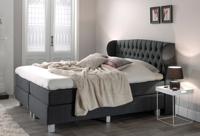 Dreamhouse - Nice Comfort Vlakke Boxspring - Antraciet - 140 x 200 / zonder montage / GRATIS levering - thumbnail