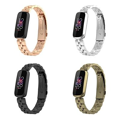 Fitbit Luxe - Stalen schakelband - Zwart