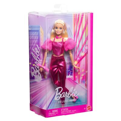 Barbie - Deluxe Style Pop - Metallic Roze Outfit en Blond Haar - Barbie - JFP40