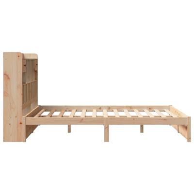 Bed met boekenkast zonder matras massief grenenhout 160x200 cm - thumbnail