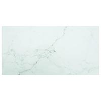 VidaXL Tafelblad 100x50 cm 6 mm gehard glas met marmeren design wit - thumbnail