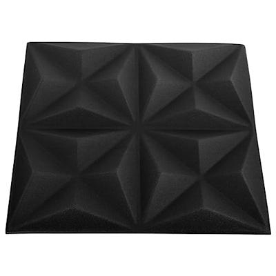 VidaXL 48 st wandpanelen 3d origami 12 m² 50x50 cm zwart
