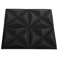 VidaXL 48 st wandpanelen 3d origami 12 m² 50x50 cm zwart - thumbnail