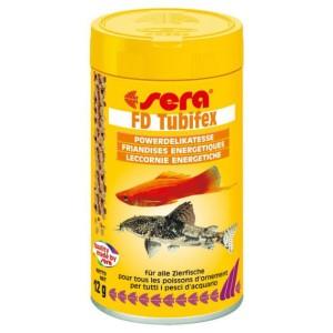 Sera FD Tubifex Nature 100ml - Eiwitrijke Vriesgedroogde Wormen voor Vleesetende Siervissen