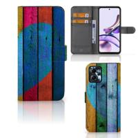 Motorola Moto G13 | G23 | Book Style Case | Wood Heart - Cadeau voor je Vriend - thumbnail