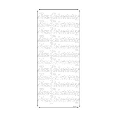 Vaessen Creative • sticker 10x23cm 10pcs goud "zum geburtstag"