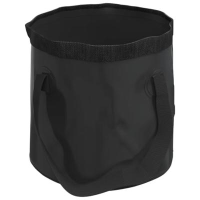 VidaXL Emmers 2 st inklapbaar 30 l pvc zwart - thumbnail