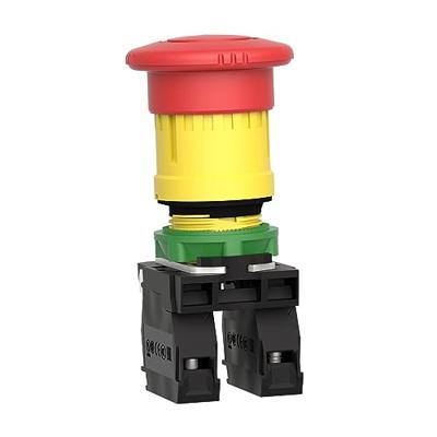 Schneider Electric XB5AS8445 Noodstopknop Metalen frontring, Met NOT-AUS schakelaar, Rond, Terugstelbaar, Vergrendelbaar 120 V/AC 6 A 1x NC, 1x NO IP66, IP67,