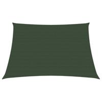 VidaXL Zonnezeil 160 g/m² 3/4x2 m hdpe donkergroen - thumbnail