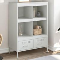 Hoge kast 68x39x101,5 cm staal wit - thumbnail