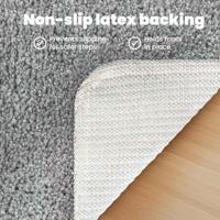 Antislip Badmat Set 3 pcs Grijs PP - thumbnail