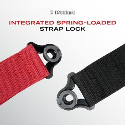 D&apos;Addario Auto Lock Polypro Guitar Strap Black gitaarband met ingebouwde strap locks
