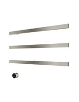 Hotbath &MORE set van 3 rails RAS80 SQUARE 80 cm met separate schakelaar en inbouw element Geborsteld Nikkel (RAS80-3GN) - thumbnail