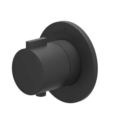 Afbouwdeel IVY Pact Inbouwthermostaat Symmetry Met Rond Rozet Mat Zwart PED IVY