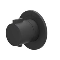 Afbouwdeel IVY Pact Inbouwthermostaat Symmetry Met Rond Rozet Mat Zwart PED IVY - thumbnail