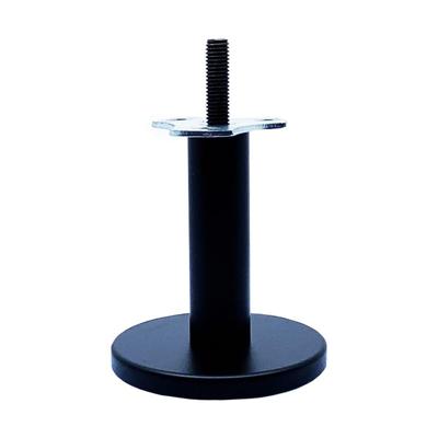 Massief stalen meubelpoot zwart rond ø 2,5 cm en hoogte 10 cm (M10)