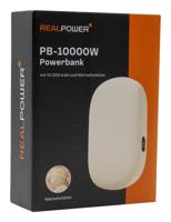RealPower PB-10000W 10000 mAh Beige - thumbnail