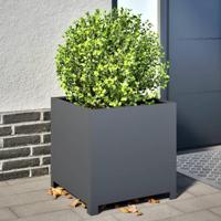 VidaXL Plantenbak 50x50x50 cm staal antracietkleurig - thumbnail