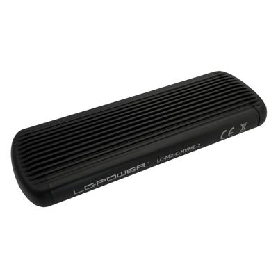 LC-Power LC-M2-C-NVME-2 behuizing voor opslagstations SDD-behuizing Zwart M.2