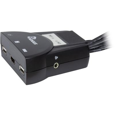 Inter-Tech 88887340 KVM-switch Zwart