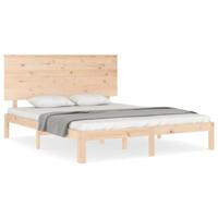 Bedframe zonder matras massief grenenhout 160x200 cm - thumbnail