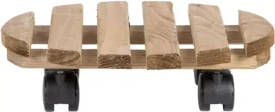 Esschert Design plantentrolley rond hout 28,4 cm bruin