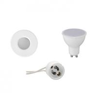 LED Inbouwspot Set GU10 - Waterdicht IP65 - Rond Mat Wit - 4W 3000K - thumbnail