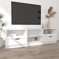 Tv-meubel 150x33,5x45 cm bewerkt hout wit - thumbnail