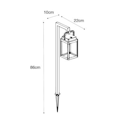 QAZQA Buiten prikspot donkergrijs incl. LED oplaadbaar - Yara QAZQA Buiten prikspot donkergrijs incl. LED oplaadbaar - Yara