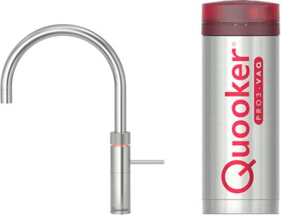 Quooker Fusion round met PRO3 boiler 3-in-1 kokend water kraan RVS