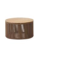 Kave Home Outdoor Salontafel 'Dandara' Acaciahout en touw, 70cm, kleur Beige - thumbnail