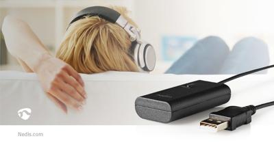 Nedis BTTR050BK Draadloze Audiozender Bluetooth® Maximaal 1 Hoofdtelefoon Zwart