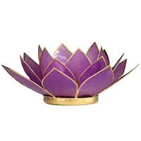 Lotus Sfeerlicht Lila Goudrand - thumbnail