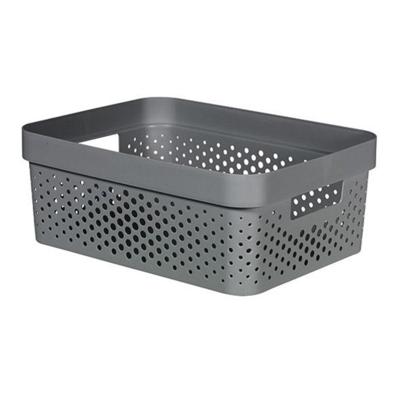 Curver infinity dots opbergbox 11l antraciet
