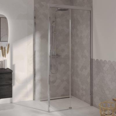 Ben IMotion zijwand links t.b.v. schuifdeur 90x206cm chroom/helder glas