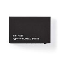 HDMI-Switch | 3-Poorts - 2x HDMI + 1 x USB-C-Ingang | 1x HDMI-Uitgang | 4K2K bij 60FPS/HDCP2.2 - thumbnail