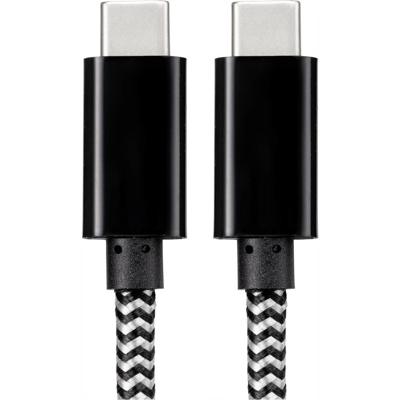 Renkforce RF-4598412 USB-kabel USB 2.0 USB-C stekker, USB-C stekker 3.00 m Zwart/wit
