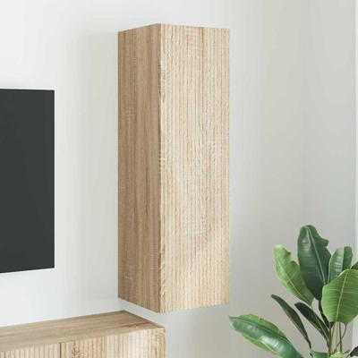 TV Wandkast Wandgemonteerd Sonoma 30 x 31 x 100 cm Bewerkt hout