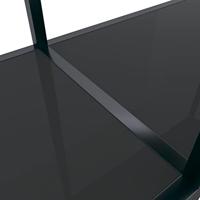Wandtafel 180x35x75,5 cm gehard glas zwart - thumbnail