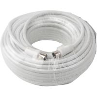 Coax Kabel 25m met Rechte Connectoren - Wit - thumbnail
