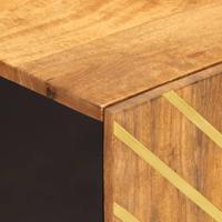 Badkamerkast 38x33,5x58 cm massief mangohout bruin en zwart - thumbnail