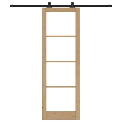 Schuifdeur ORKDAL Bruin 78 x 232 cm Hout en metaal