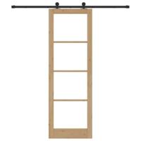 Schuifdeur ORKDAL Bruin 78 x 232 cm Hout en metaal - thumbnail