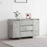 Dressoir met lade Betongrijs 120 x 41 x 75 cm Bewerkt hout - thumbnail