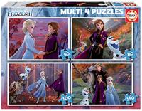 Set met 4 puzzels van 50 tot 150 stukjes Disney® Frozen 2 EDUCA roze - thumbnail