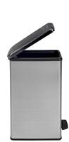 Curver decobin slimbin pedaalemmer 40 liter rechthoekig zilver metallic - thumbnail
