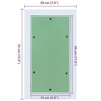 VidaXL Toegangs paneel groen en zilver 20 x 35 cm - thumbnail