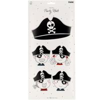 Pirate Party Piratenhoeden Zwart (6st) - thumbnail
