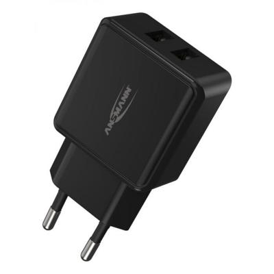 Ansmann HomeCharger HC212 USB-oplader 12 W 2x USB-A Zwart Binnen