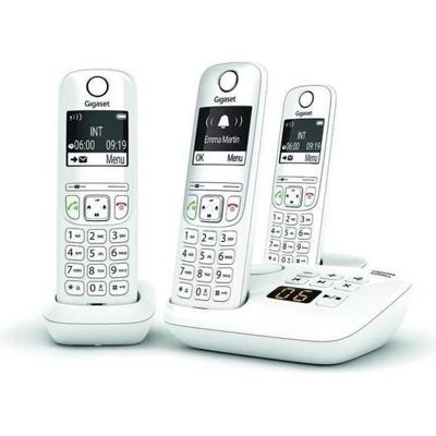 Gigaset witte trio dect draadloze telefoon met antwoordapparaat gigaas690atrioblanc